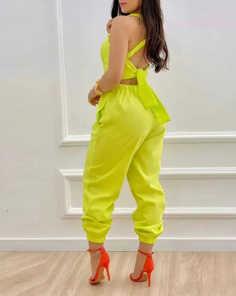 Summer Shoulder Strap Jumpsuit
