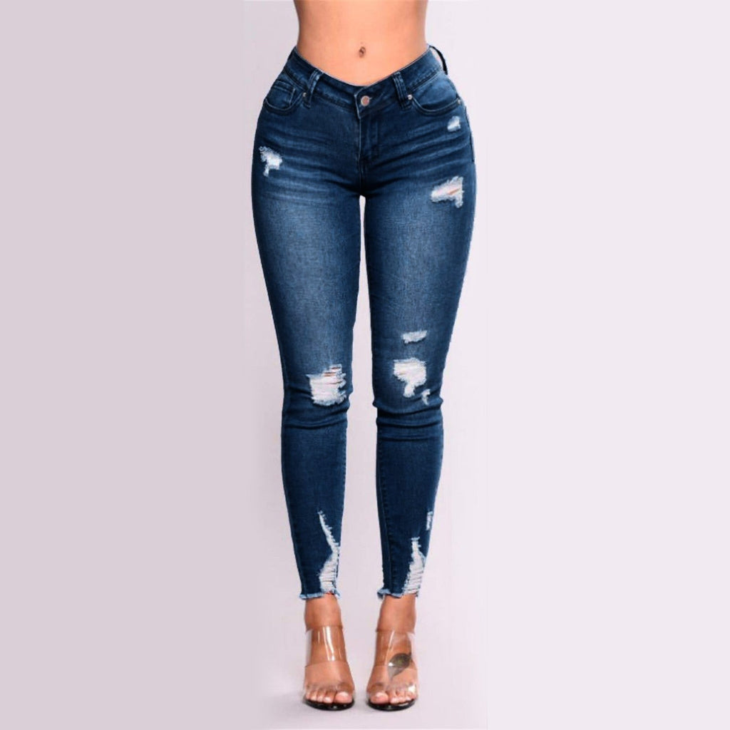 Women's Skinny Ripped Jeans - Slim Denim Pants Women's Jeans
