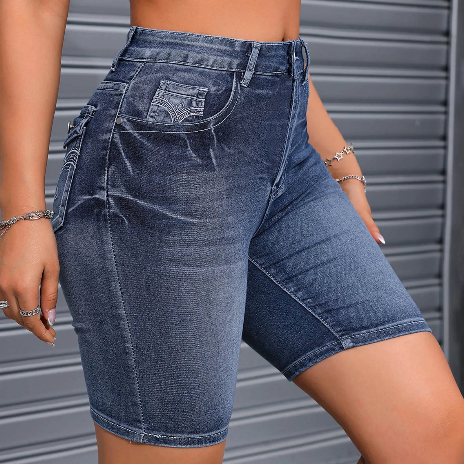 Women's High Waist Denim Shorts