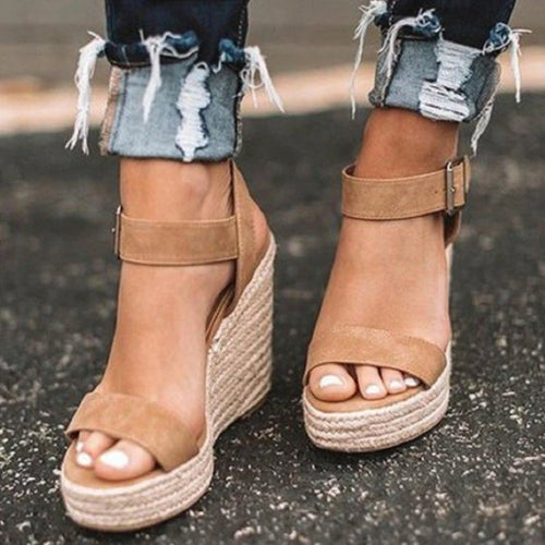 High Heels Women Leisure Wedge heel sandals 2024 New Summer Sandals