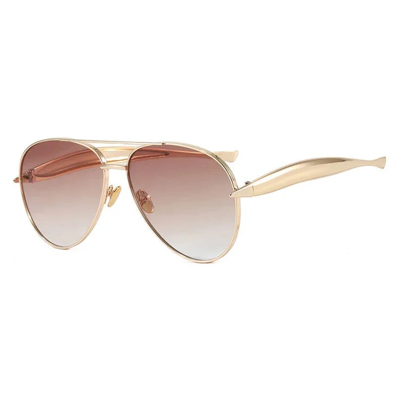 Fearless Gold Oversized Sunglasses