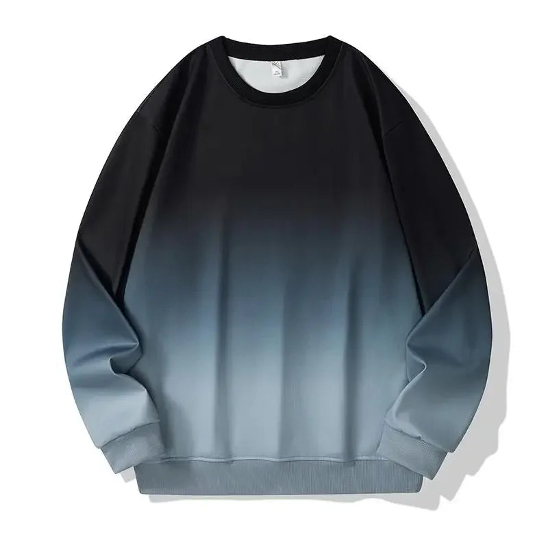 Autumn Plus Size Men Sweatshirt 110-190kg Loose Gradient Pullover