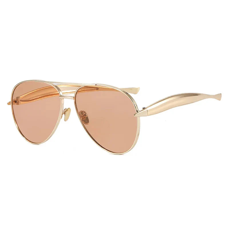 Fearless Gold Oversized Sunglasses