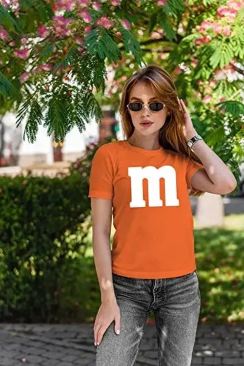 Letter M Halloween Costumes T-Shirt M Chocolate Candy Halloween Team