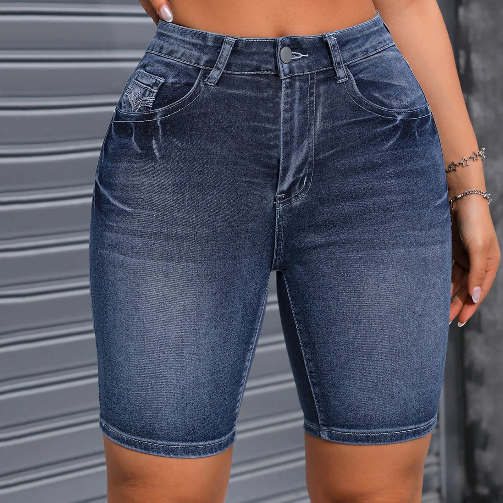Women's High Waist Denim Shorts