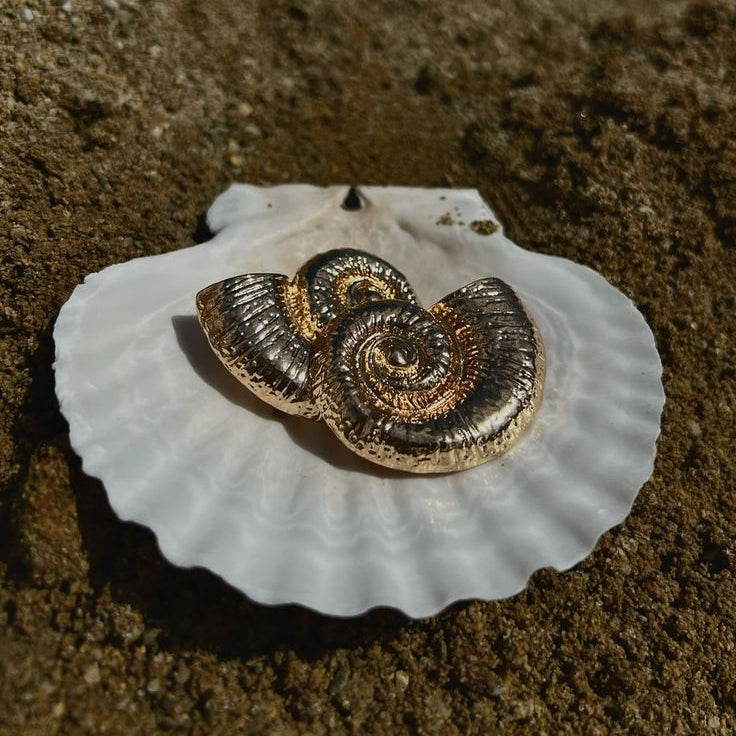 Sea Goddess Spiral Stud Earrings