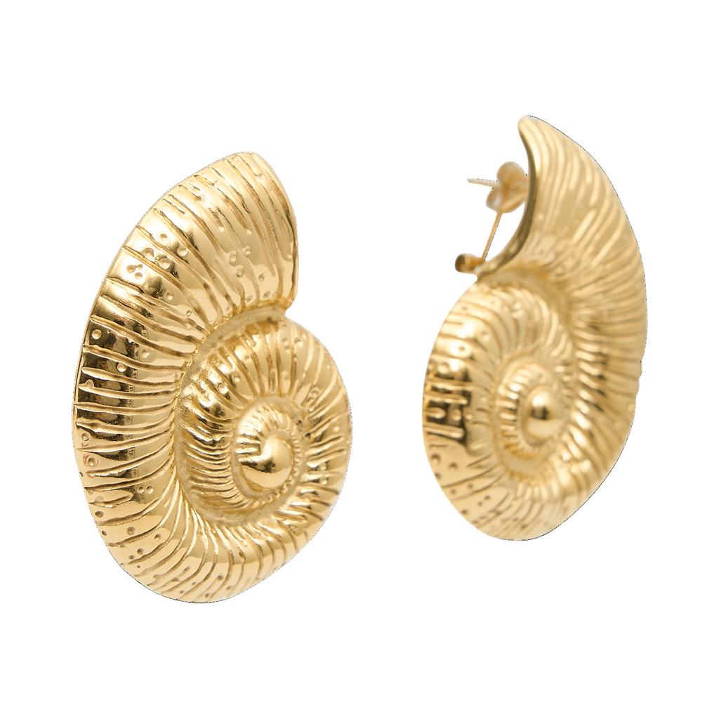 Sea Goddess Spiral Stud Earrings