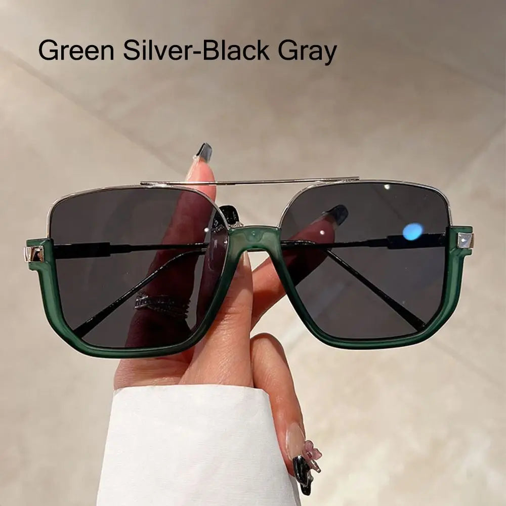 Cheetah Sun Glasses Shades Double Bridge Gradient UV400 Eyewear