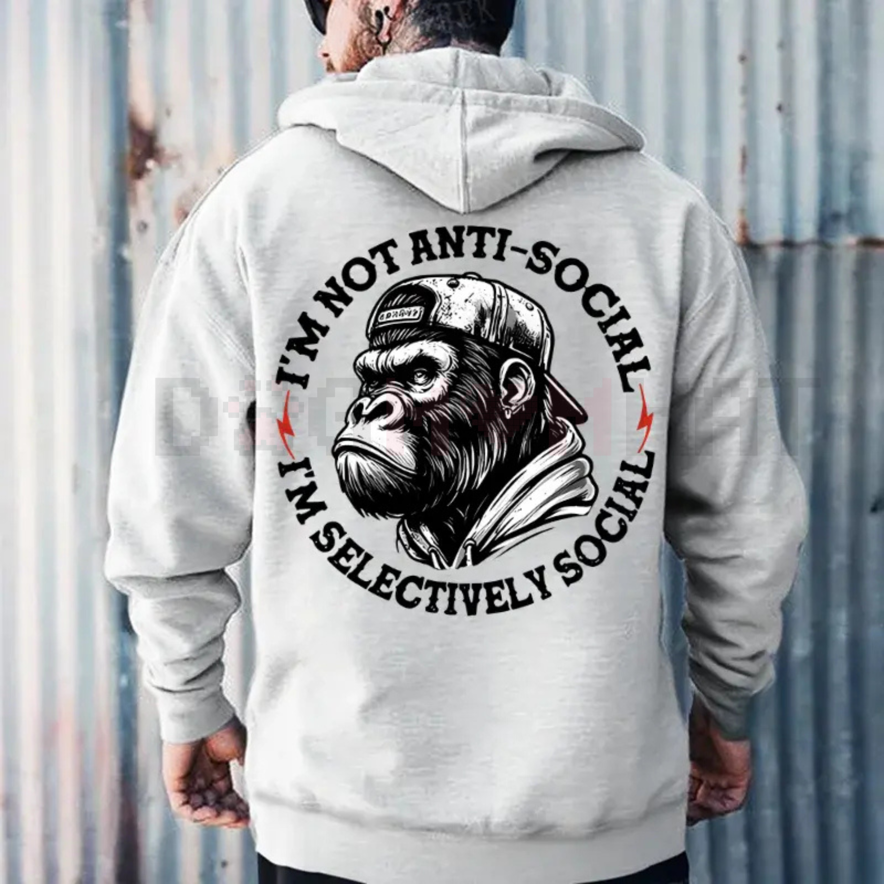 'Selectively Social' Introvert Statement Hoodie