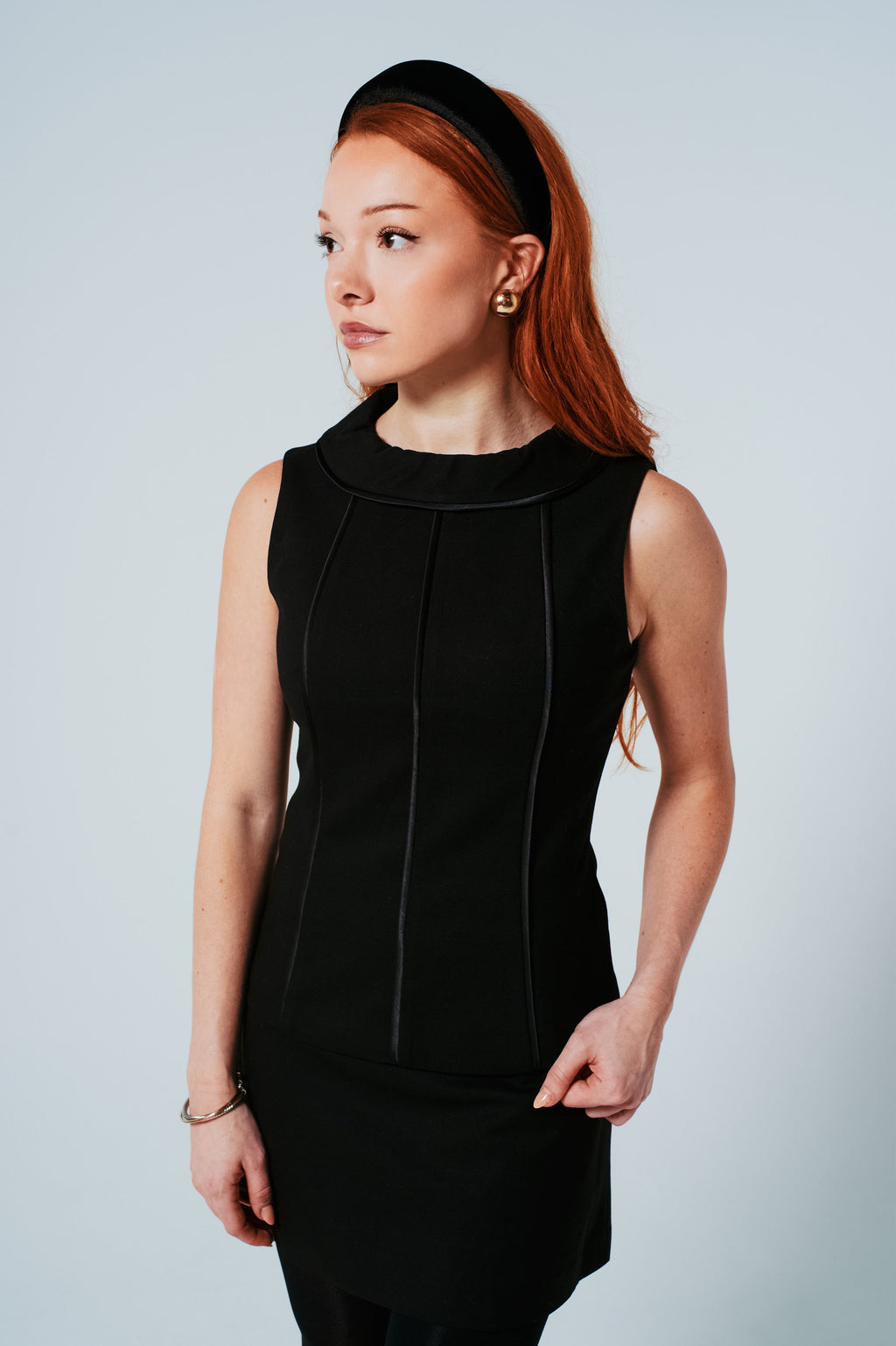 The Jackie Striped Top in Noir │ Petite