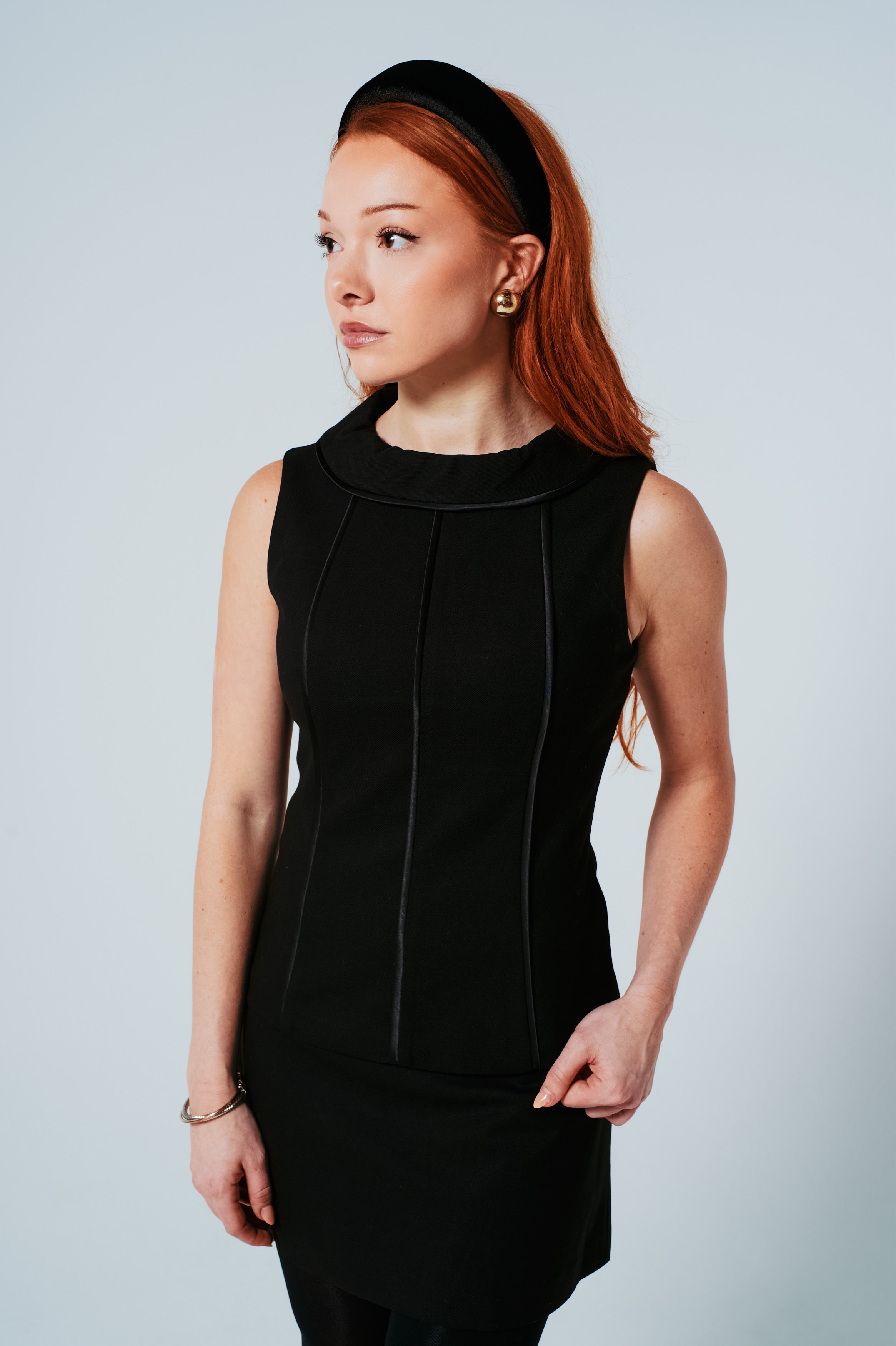 The Jackie Striped Top in Noir │ Petite
