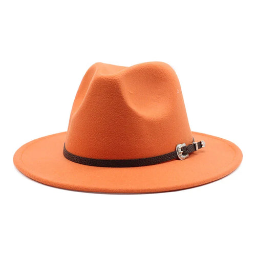 British Style Felt Jazz Fedora Hat 59-61CM Size Panama Trilby Hats For