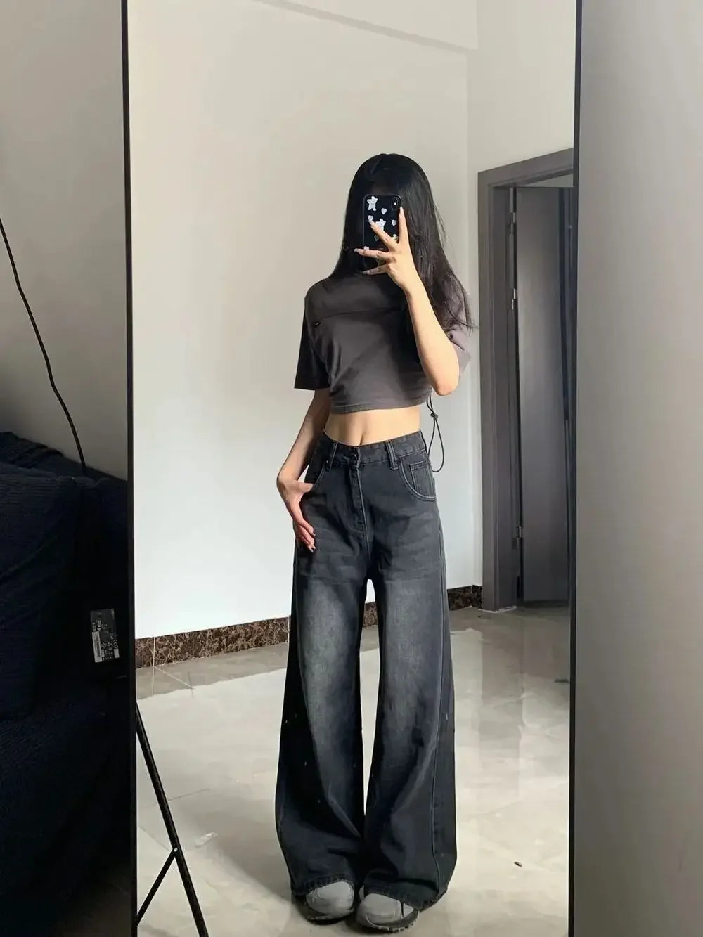 Slimming High-waisted Jeans For Women Pear-shaped Loose-fit