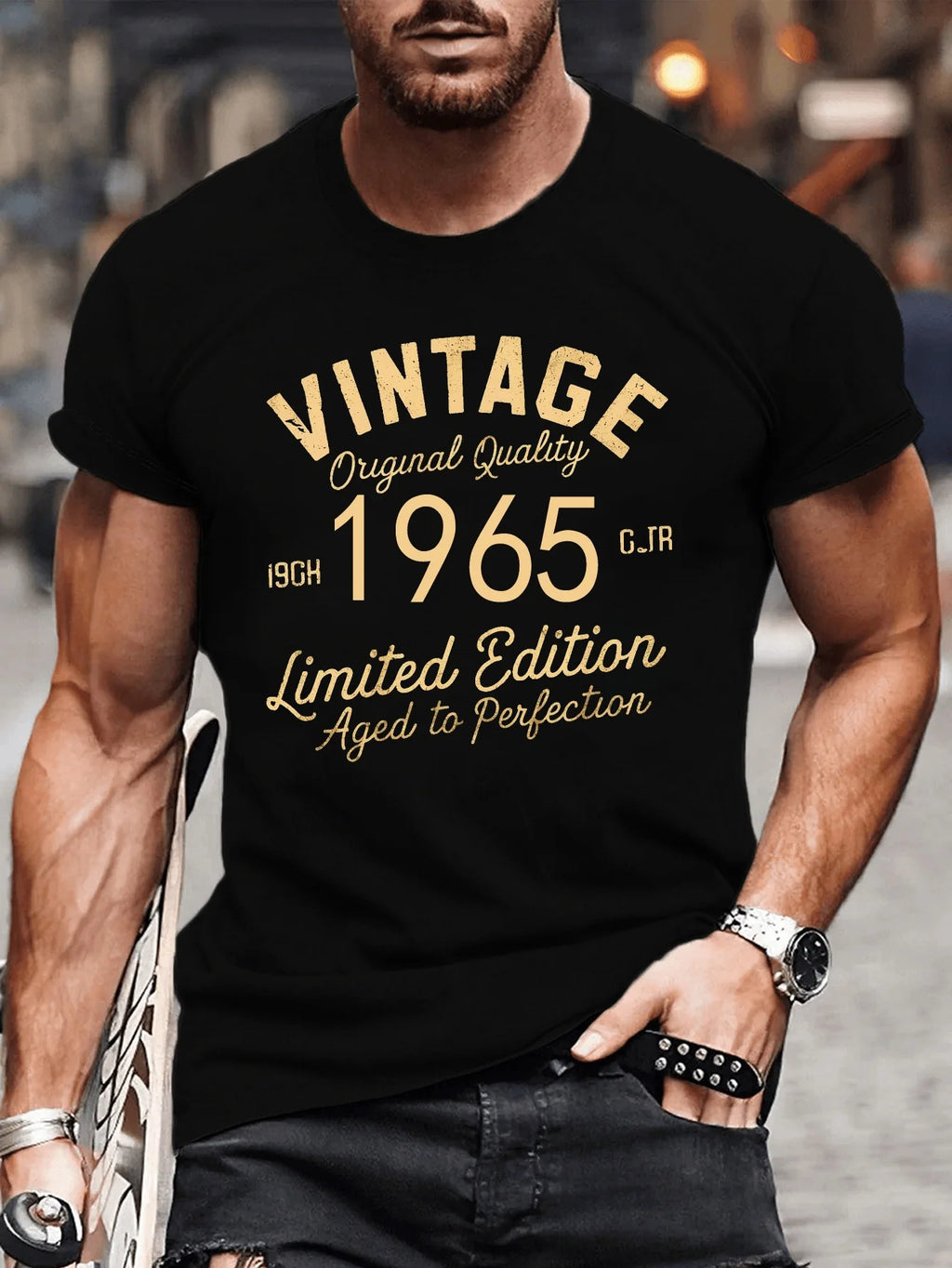 Men's summer 100 cotton fashionable casual loose plus size vintage