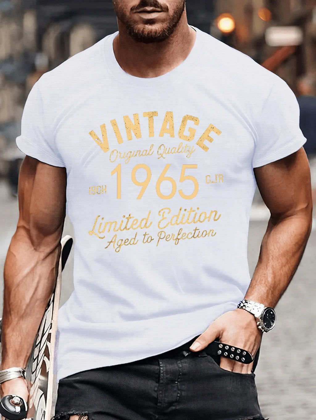 Men's summer 100 cotton fashionable casual loose plus size vintage