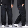 Men Fashion Plus Size 38 40 Black Jeans Male Business Daily Casual