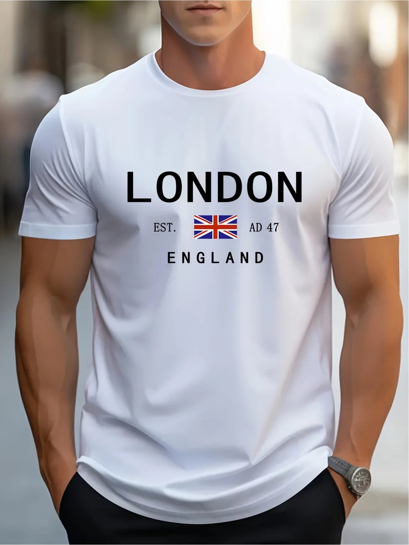 Summer men's 100% pure cotton casual loose plus size London England