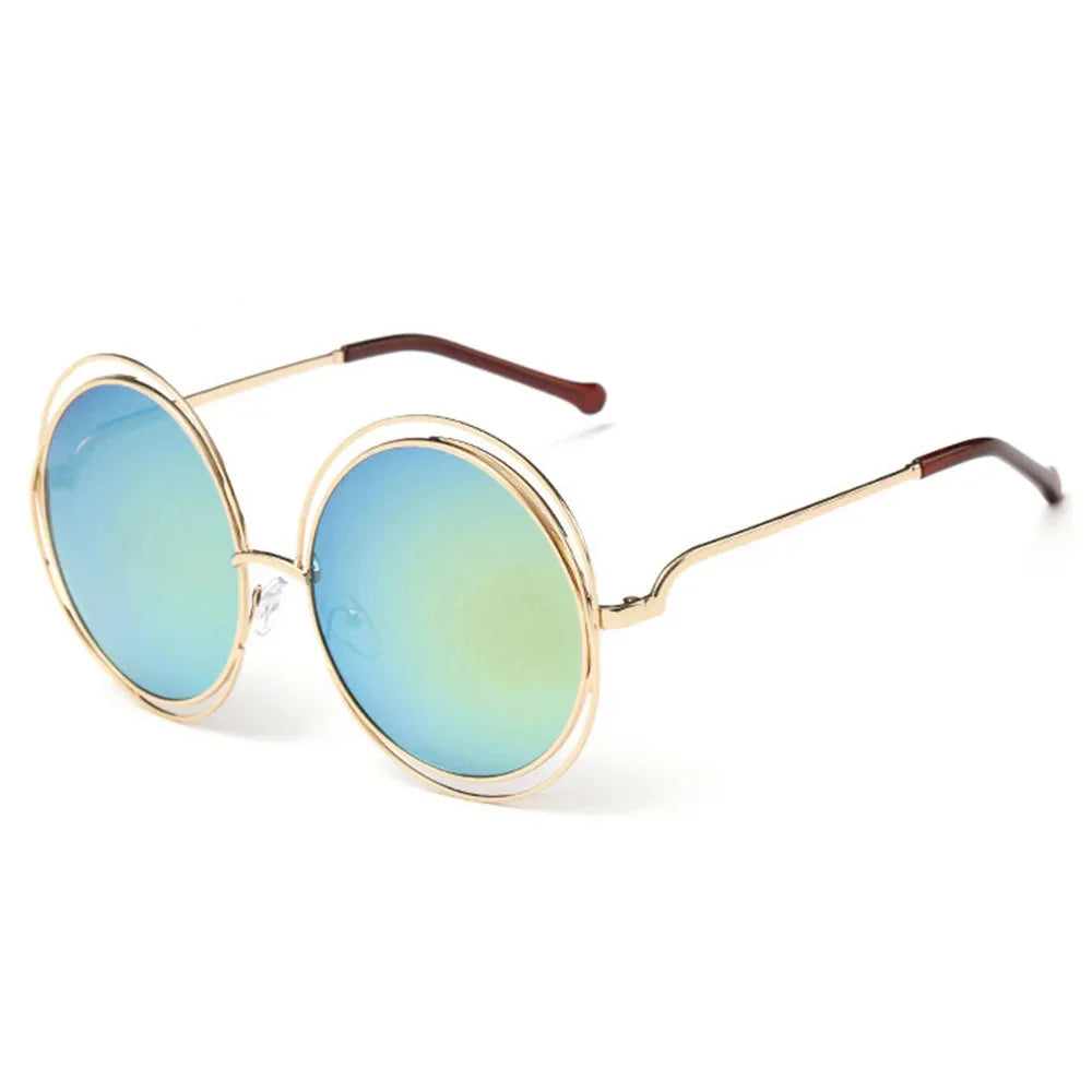 Radiant Gold Round Sunglasses