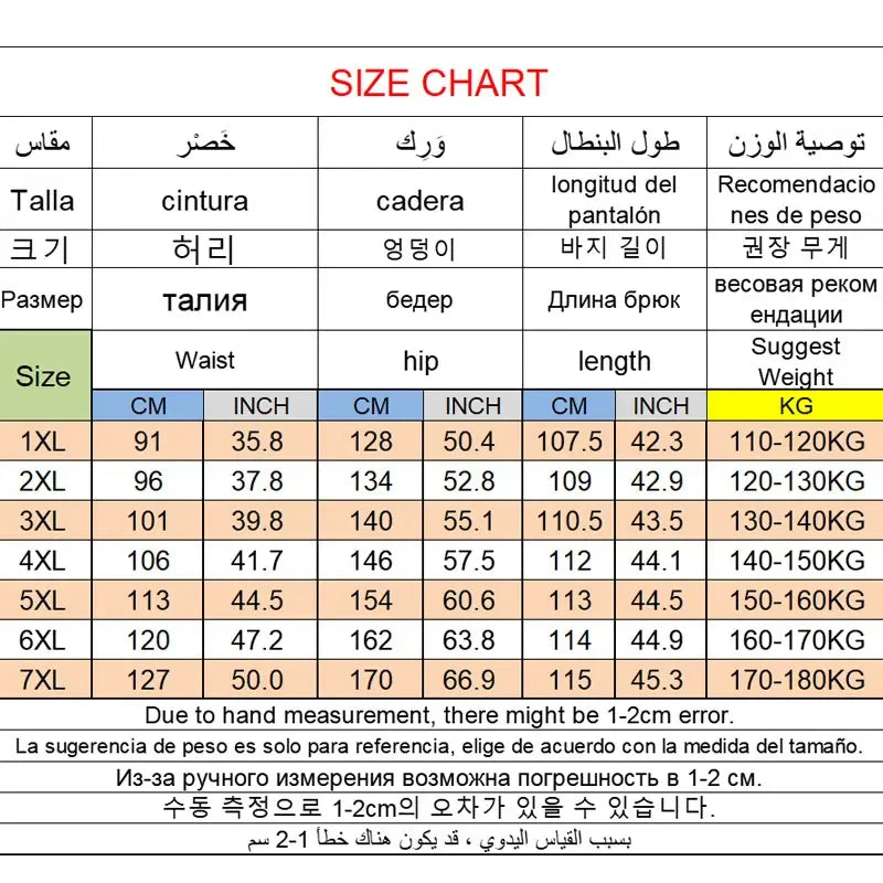 Men's Casual Pants Plus Size 110-180KG Stretch Slim Fit Elastic Waist