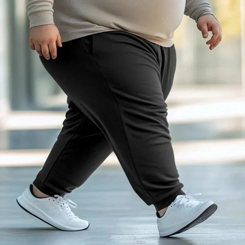 Men's Casual Pants Plus Size 110-180KG Stretch Slim Fit Elastic Waist