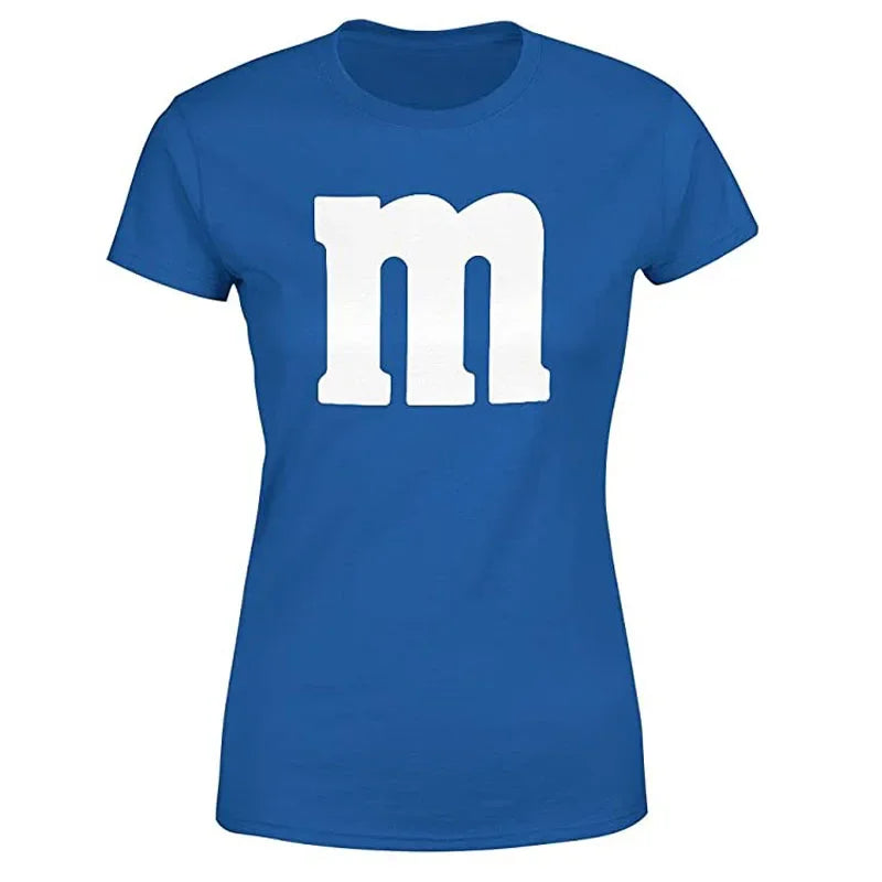 Letter M Halloween Costumes T-Shirt M Chocolate Candy Halloween Team