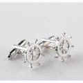 Silver Pirate Ship Cufflinks