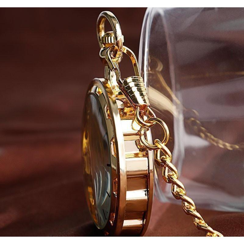 Skeleton Mechanical Hand Wind Pocket Watch