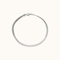 Silver Flat Herringbone Snake Chain Bracelets