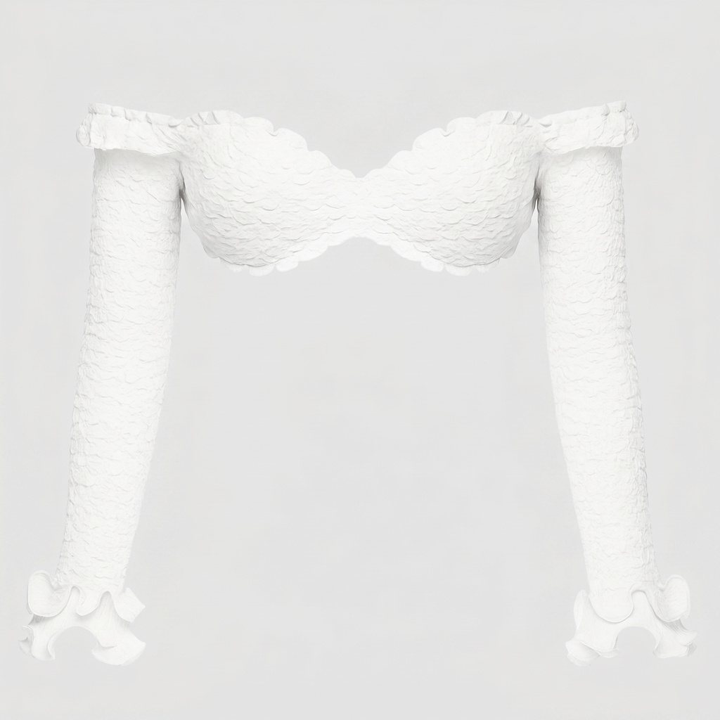 Soft Girl Ruffled Trim Two Piece Set