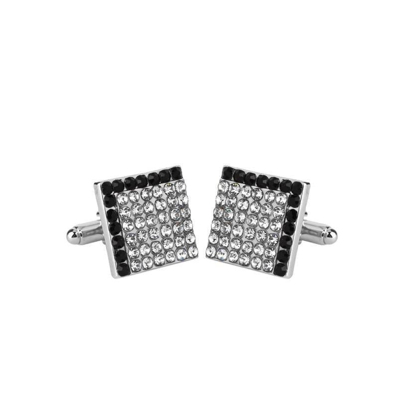 Square Rhinestone Cufflinks