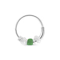 Sterling Silver Hoop With Beads