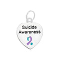 Suicide Awareness Heart Charms