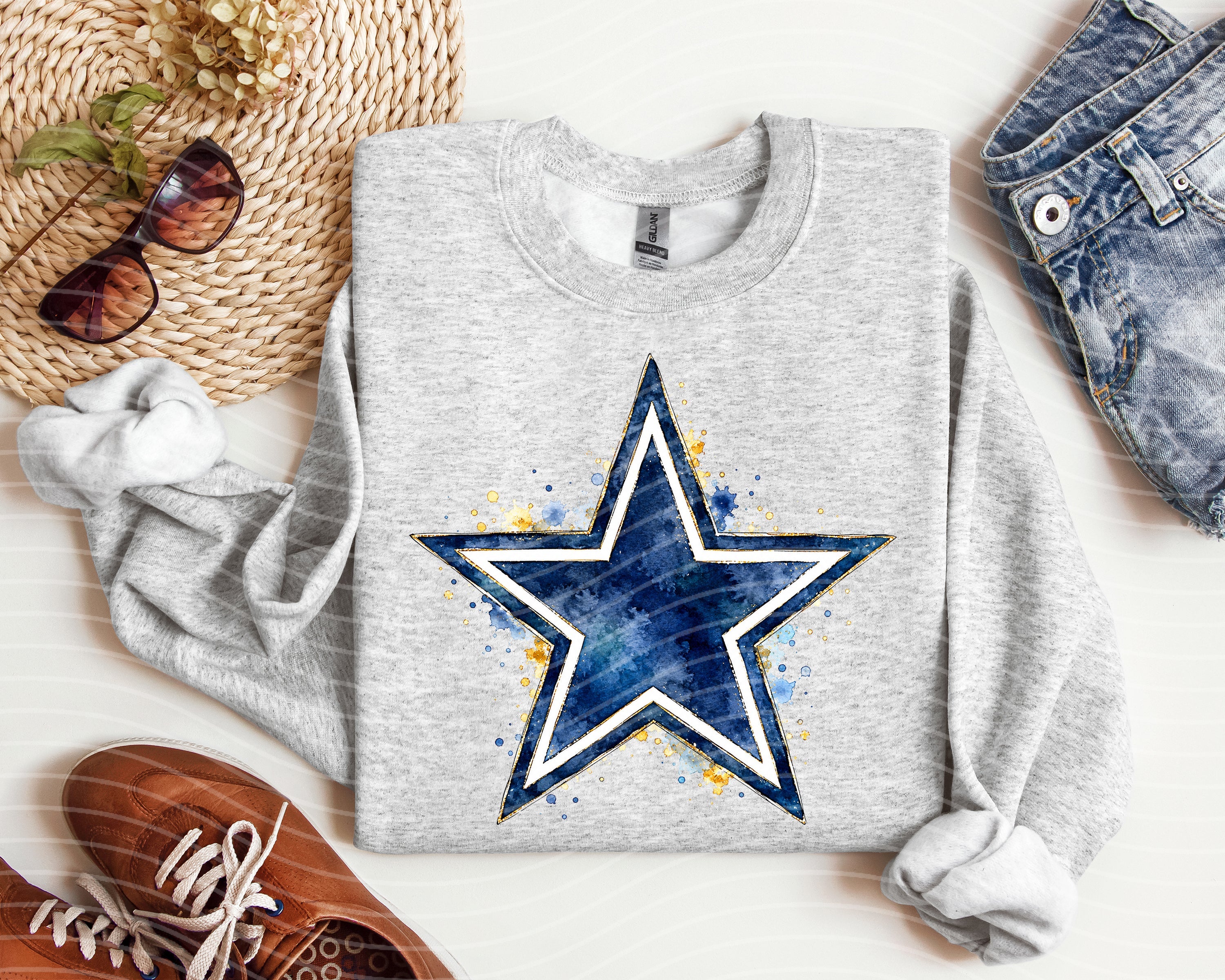 Cowboys Watercolor Graphic Tee