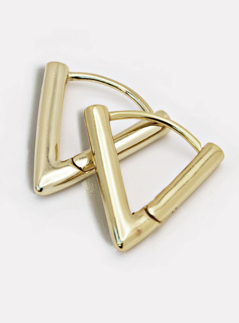 ACHIEVE Triangle Huggies Earrings | Sterling Silver