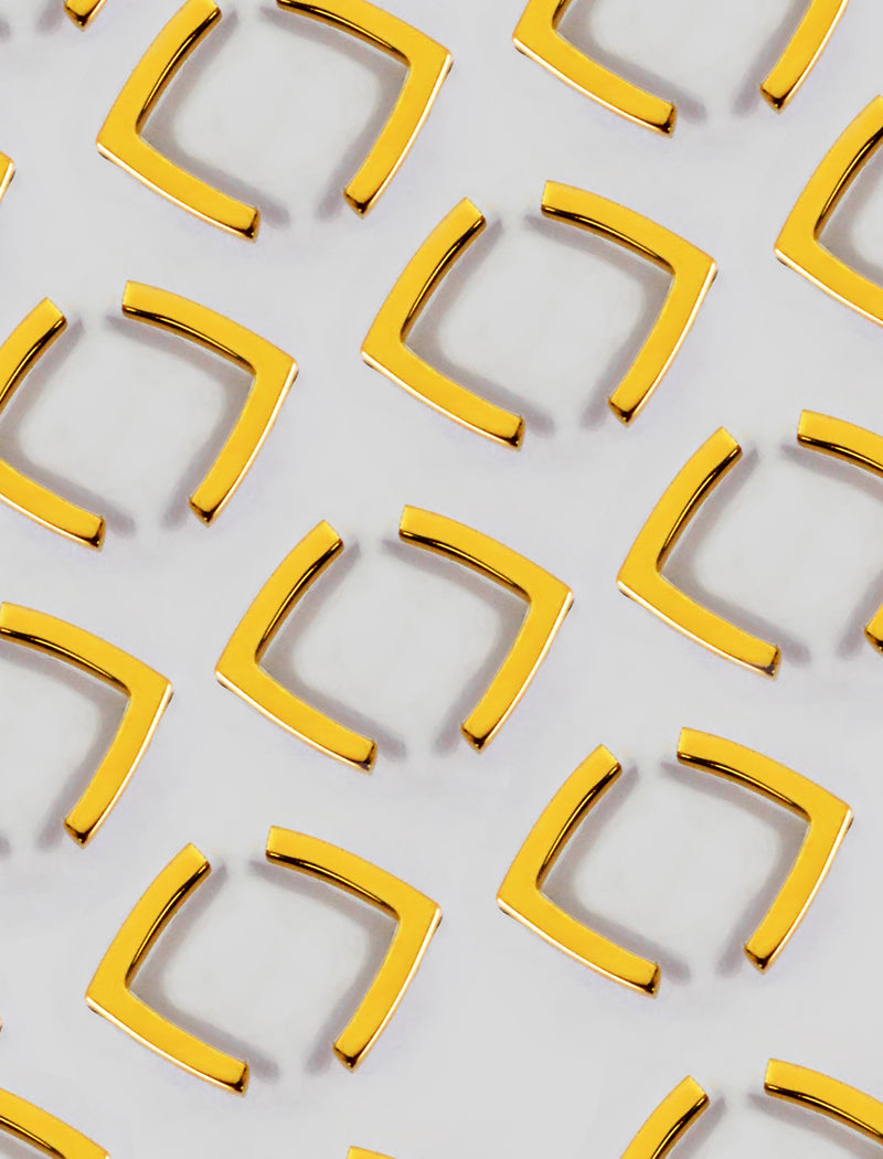 TRILL 2-Way Wishbone Stud Earrings | 18K Gold & Sterling Silver