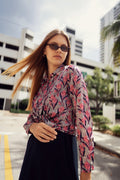 FLORAL SILKY BLOUSE