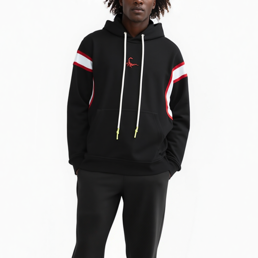 Men's Reflective Scorpion Pullover Hoodie in Black - Konus Brand