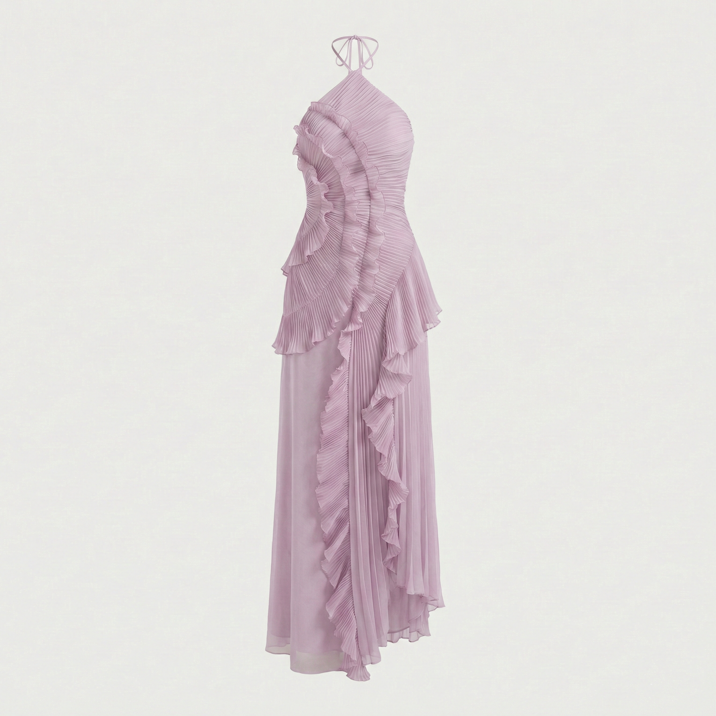 Tea Rose Purple Pleated Midi Dress