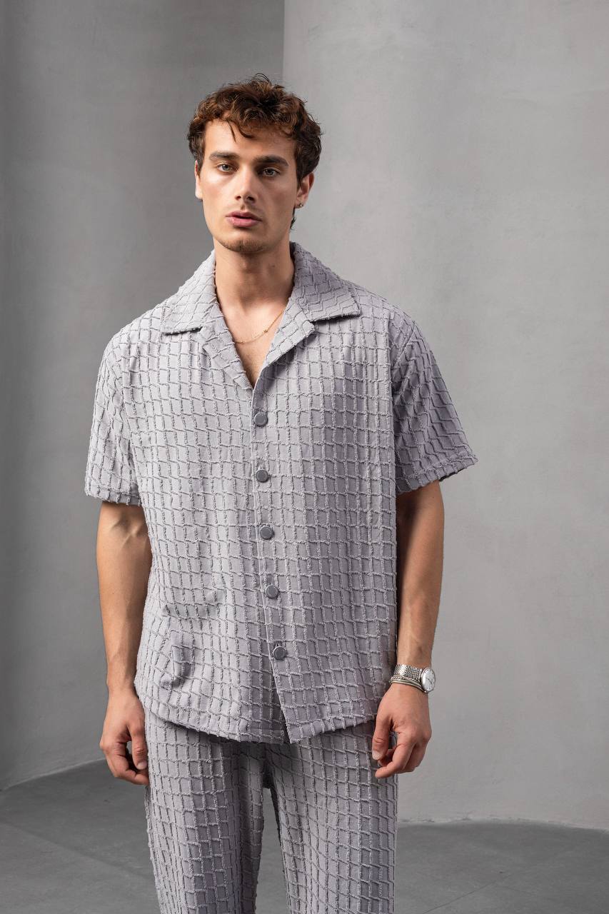 Textured Square Pattern Co-ord Set