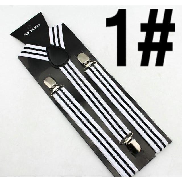 Thin Stripes Collection Suspenders - 5 Colors