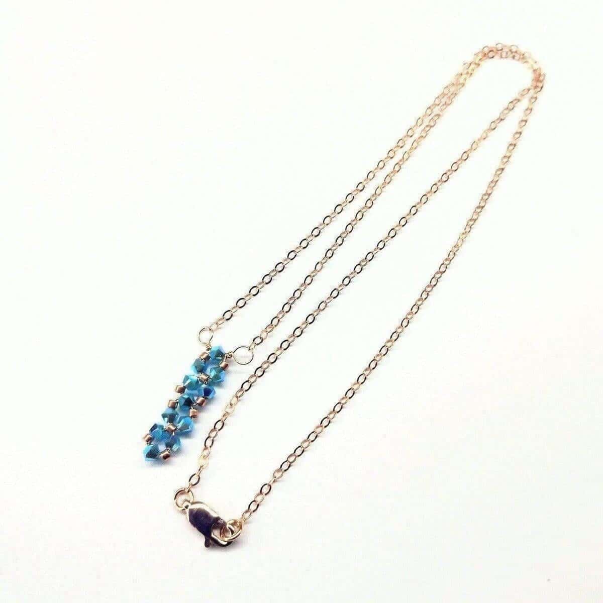 Tiny Super Sparkly Rock Candy Crystal Bar Necklace