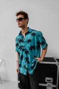 Tommy Vercetti Oversize Tropical Shirt – Palm Print Button-Up