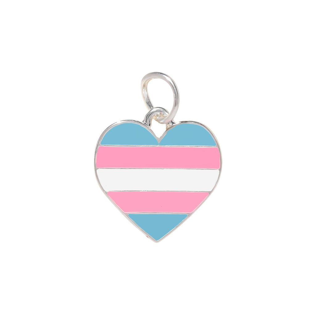 Transgender Heart Pride Charms