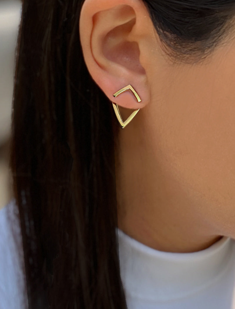 TRILL 2-Way Wishbone Stud Earrings | Sterling Silver