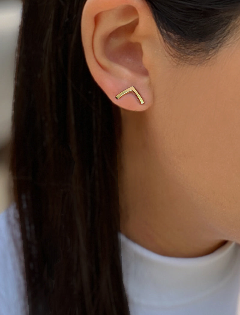 TRILL 2-Way Wishbone Stud Earrings | 925 Sterling Silver