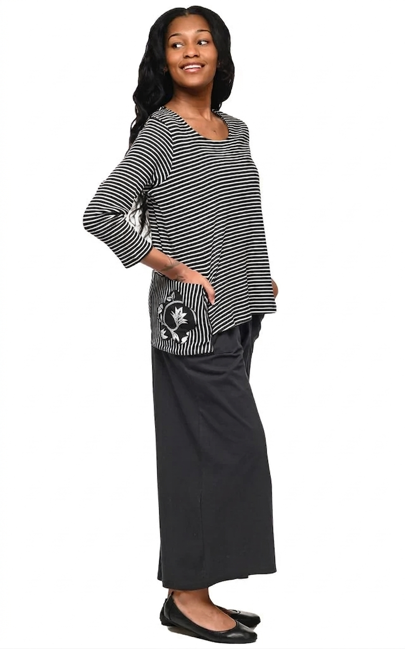 Tulip Striped Flowy Top