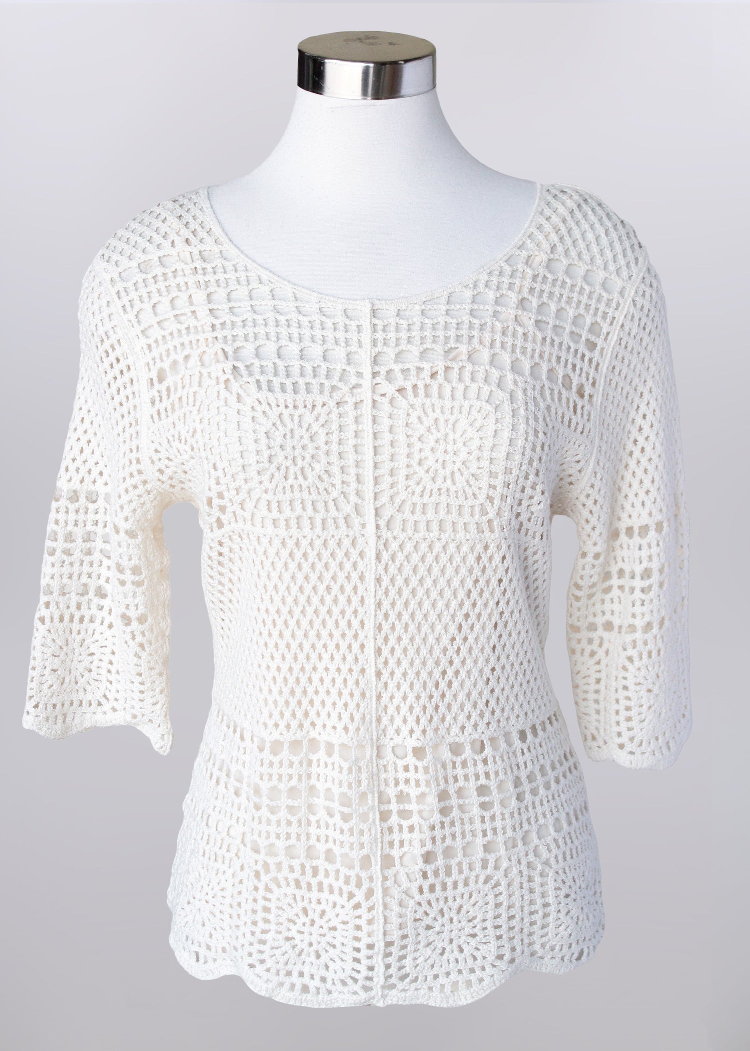 Crochet 3/4 Sleeve Top