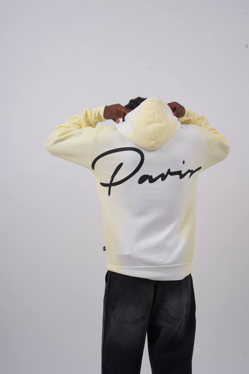 Unisex "Davis" Script Color Block Hoodie – Minimal Oversized Streetwear