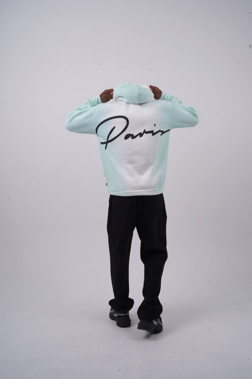 Unisex "Davis" Script Color Block Hoodie – Minimal Oversized Streetwear