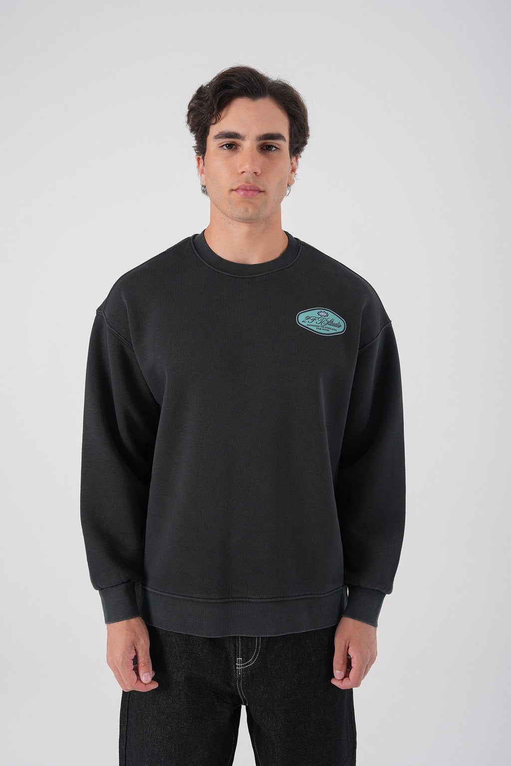 Unisex Washed Graphic Sweatshirt – "Reasonable" Back Print
